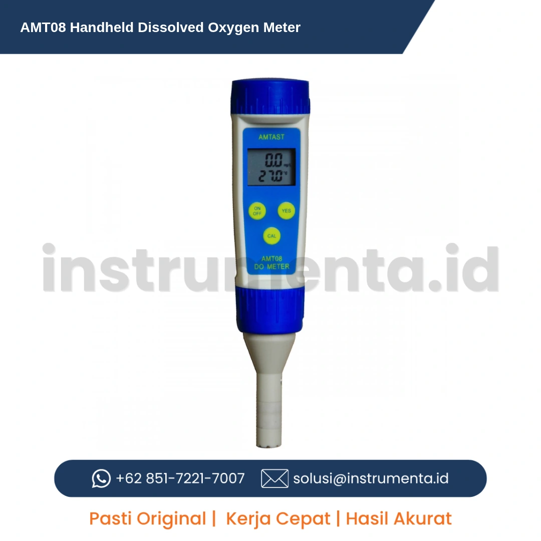 Official Supplier AMT08 Handheld Dissolved Oxygen Meter Alat Ukur Kadar Oksigen Terlarut Air Digital Portabel